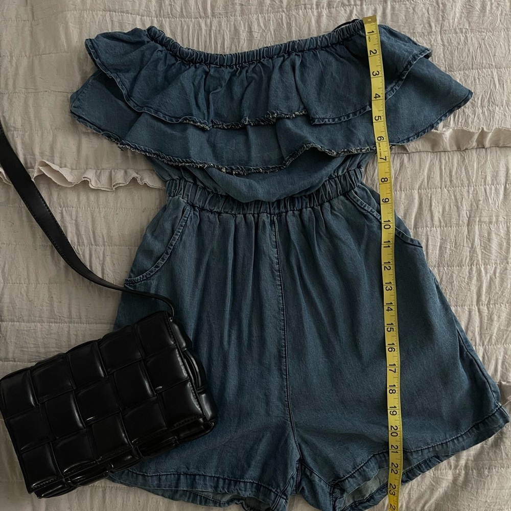 Soft denim romper